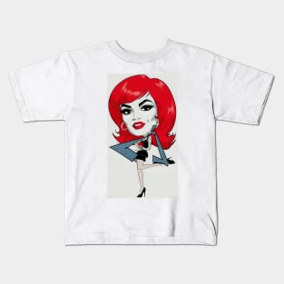 Funny Redhead pop art Kids T-Shirt